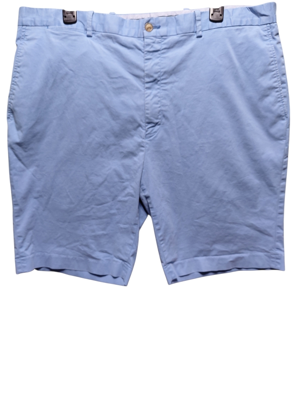 Bobby Jones Men's Light Blue Flat-Front Golf Chino Shorts Size 40 Summer Casual